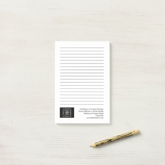 Basic Company Logo Branding Co Note Card (Op bureau)