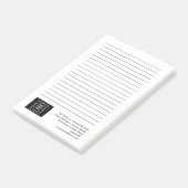 Basic Company Logo Branding Co Note Card (Schuin)