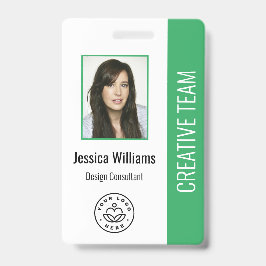 Basic Company Logo Green Employee ID Badge