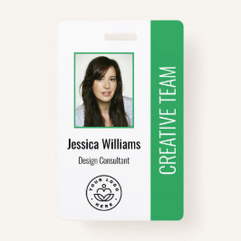 Basic Company Logo Green Employee ID Badge