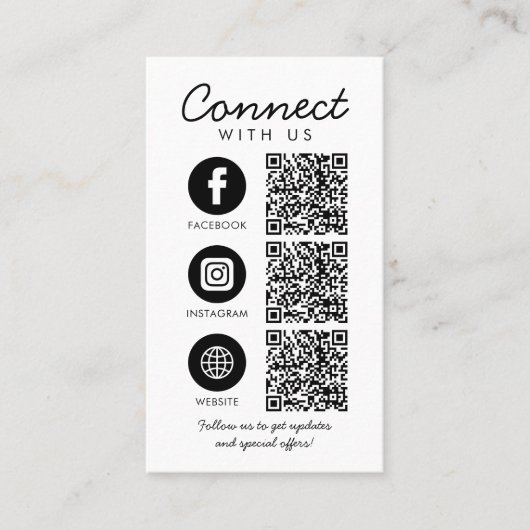 Basic Connect met ons QR Code Website Social Media Visitekaartje (Voorkant)