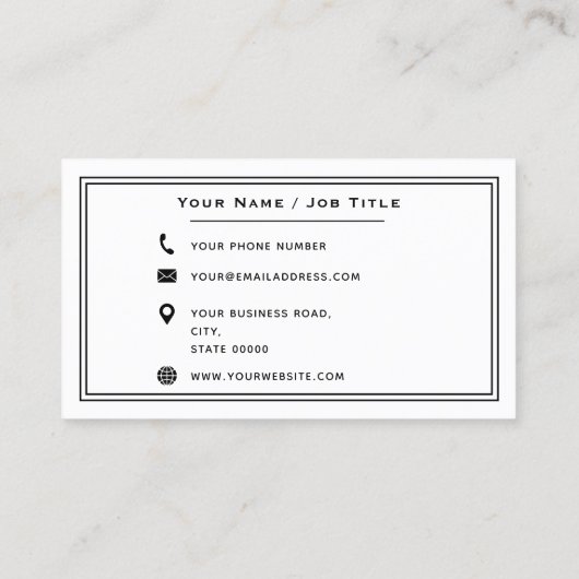 Basic Corporate Professional Business Logo Visitekaartje (Achterkant)