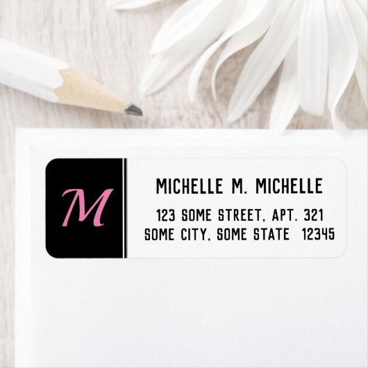 Basic, Custom Initiaal Letter Return Address Label (Insitu)