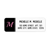 Basic, Custom Initiaal Letter Return Address Label (Voorkant)