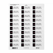 Basic, Custom Initiaal Letter Return Address Label (Full Sheet)