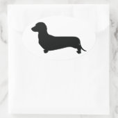 Basic Dachshund Ovale Sticker (Tas)