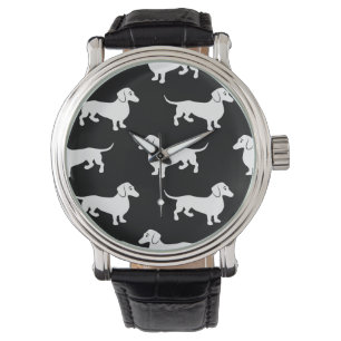 Basic Dachshund Pattern Horloge
