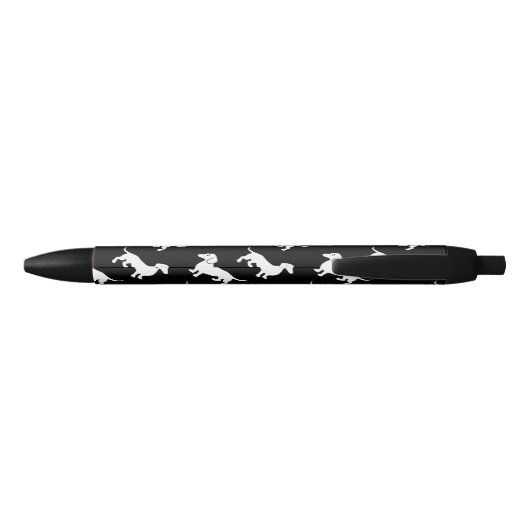 Basic Dachshund Pattern Zwarte Inkt Pen (Achterkant)