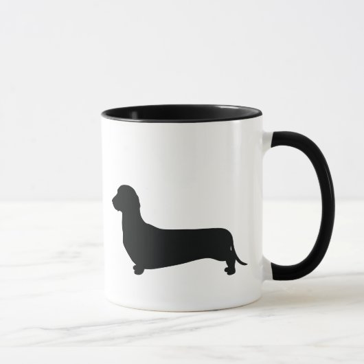 Basic Dachshund Silhouette Mok (Rechts)