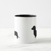Basic Dachshund Silhouette Mok (Midden)