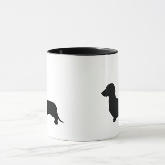 Basic Dachshund Silhouette Mok (Midden)