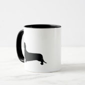 Basic Dachshund Silhouette Mok (Voorkant links)