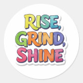 Basic Dark T-Shirt Ronde Sticker (Voorkant)