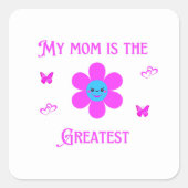 Basic Dark T-Shirt Vierkante Sticker (Voorkant)