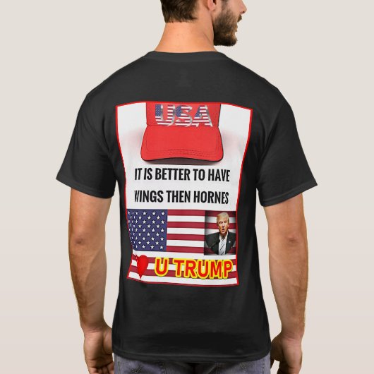 Basic Dark Trump Lover T-shirt (Achterkant)