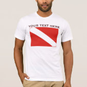 Basic Dive Flag Sjabloon Shirt (Voorkant)