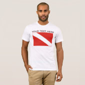 Basic Dive Flag Sjabloon Shirt (Voorkant volledig)