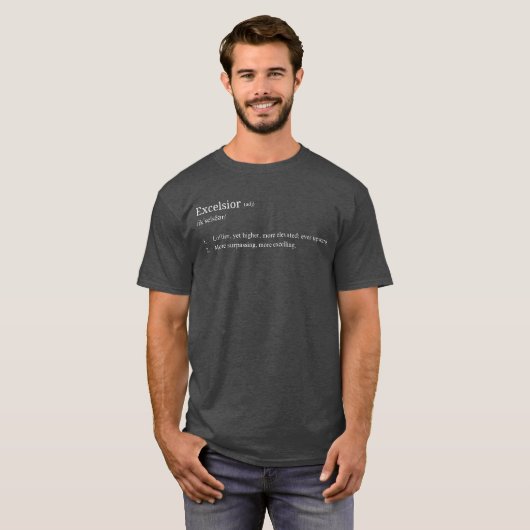 Basic Donker Excelsi-thon T-shirt (Voorkant volledig)