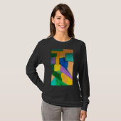 Basic Donker T-shirt abstract (Voorkant volledig)