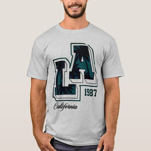 Basic Donker T-shirt Californië 1987 (Voorkant)