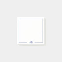 Basic Donkerblauw Monogram Initialen