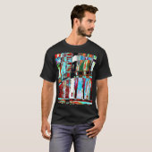 Basic donkere T-shirt – samenvatting reflectie abs (Voorkant volledig)