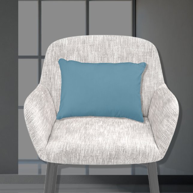 Basic Dusty Peacock Blauw Effen Kleur 11x16 Accent Kussen (Creator heeft geüpload)