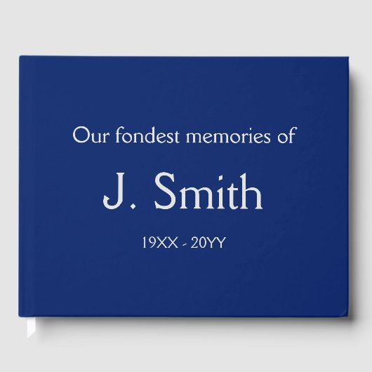 Basic, eenvoudige begrafenis gastenboek (Voorkant)