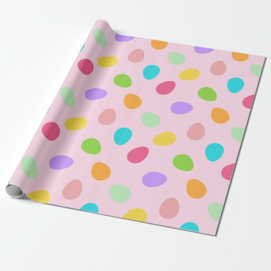 Basic Eggs Pink Cadeaupapier (Uitgerold)
