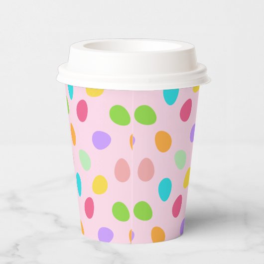 Basic Eggs Pink Papieren Bekers (Rechts)