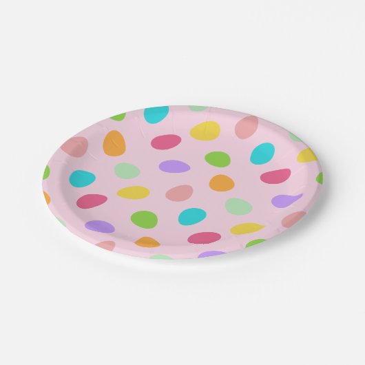 Basic Eggs Pink Papieren Bordje (Gekanteld)