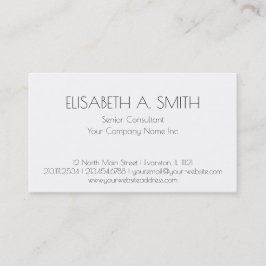 Basic Elegant Black en White Visitekaartjes