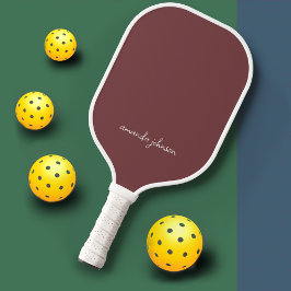 Basic Elegant Donker Roos Monogram Pickleball Paddle