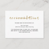 Basic Elegant Faux Gold | Accommodaties Informatiekaartje (Voorkant)