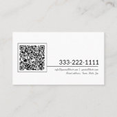 Basic Elegant QR Code Business Logo Custom Visitekaartje (Achterkant)