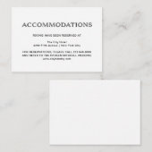 Basic Elegant Zwart en Wit | Accommodaties Informatiekaartje (Voorkant / Achterkant)