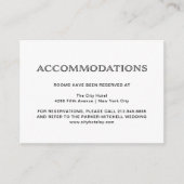 Basic Elegant Zwart en Wit | Accommodaties Informatiekaartje (Voorkant)