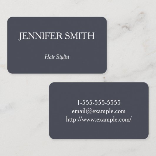 Basic en Clean Hair Stylist Visitekaartje (Voorkant / Achterkant)