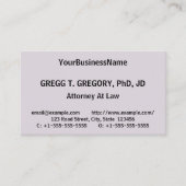 Basic en Humble Legal Professional Visitekaartje (Voorkant)