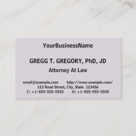 Basic en Humble Legal Professional Visitekaartje