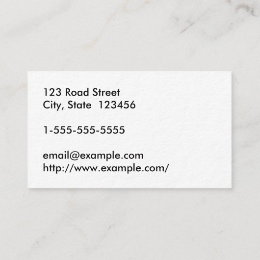 Basic- en Minimale Visitekaartje (Achterkant)