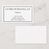 Basic- en minimalistisch solicitor-Visitekaartje Visitekaartje (Voorkant / Achterkant)