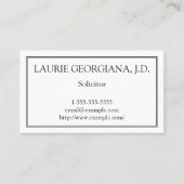 Basic- en minimalistisch solicitor-Visitekaartje Visitekaartje (Voorkant)