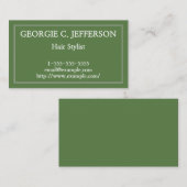 Basic en minimalistische haarstyliste Visitekaartj Visitekaartje (Voorkant / Achterkant)