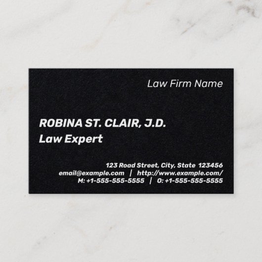 Basic- en Minimumrecht Professional-Visitekaartje Visitekaartje (Voorkant)