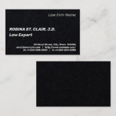 Basic- en Minimumrecht Professional-Visitekaartje Visitekaartje (Voorkant / Achterkant)