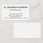Basic en Plain Dental Hygienist Visitekaartje (Voorkant / Achterkant)