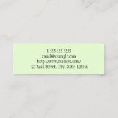 Basic- en Plain Fitness Consultant-Visitekaartje Mini Visitekaartje (Achterkant)