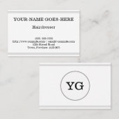 Basic- en Plain Hairdresser-Visitekaartje Visitekaartje (Voorkant / Achterkant)