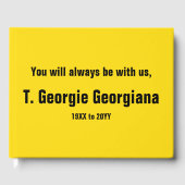 Basic- en subduale Memorial Guest Book Gastenboek (Voorkant)